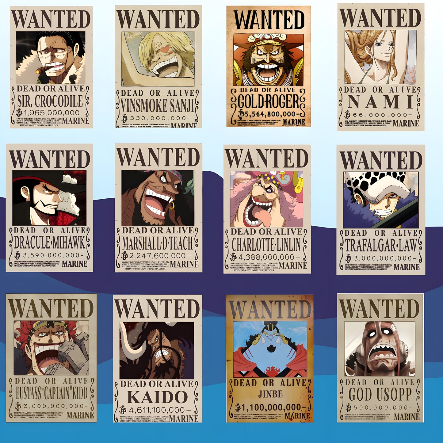 one piece posters-22pcs