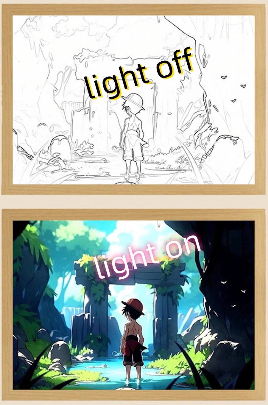 luffy backview LED night light