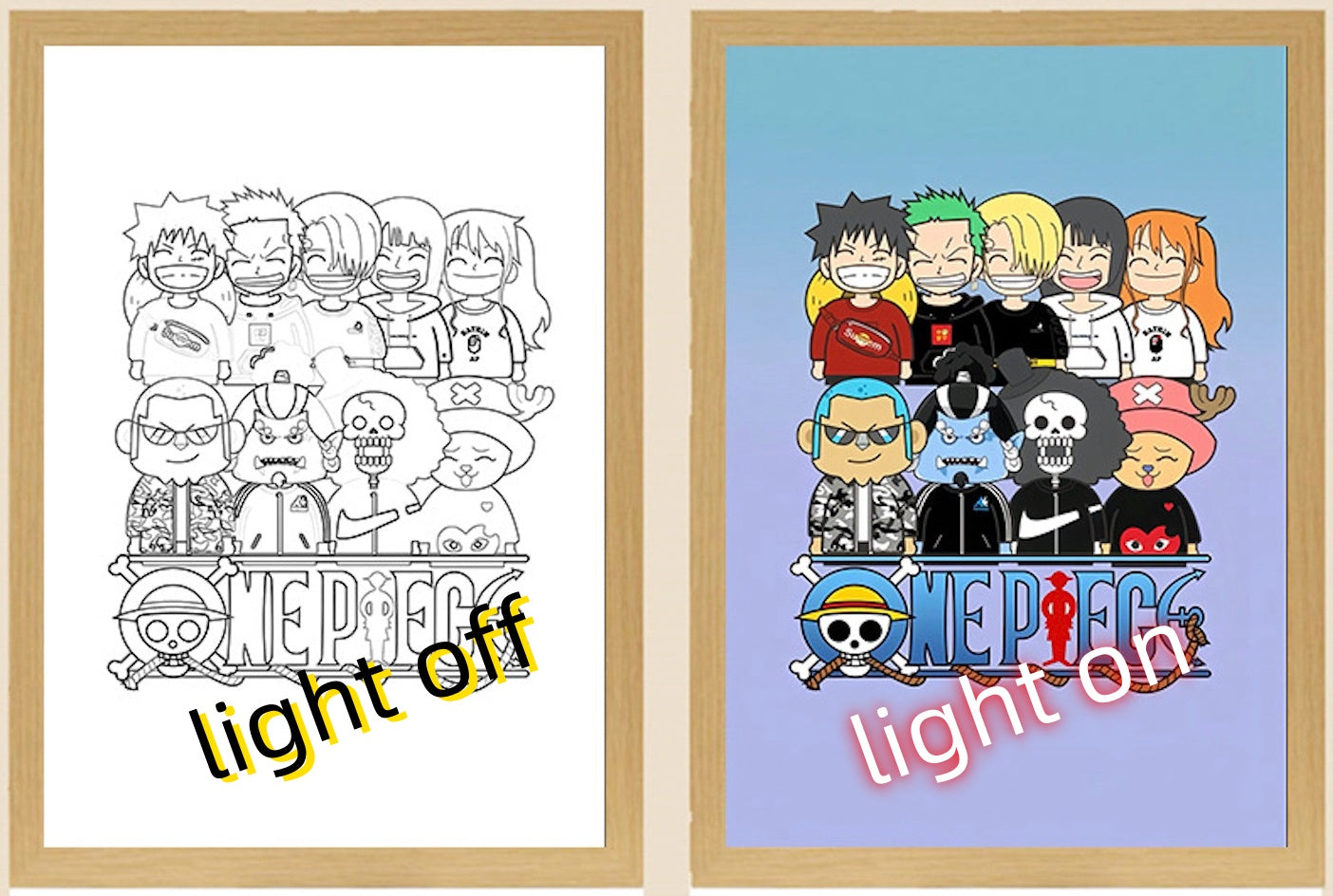 q version of strawhat backview LED night light