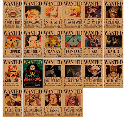 one piece posters-22pcs